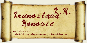 Krunoslava Monović vizit kartica